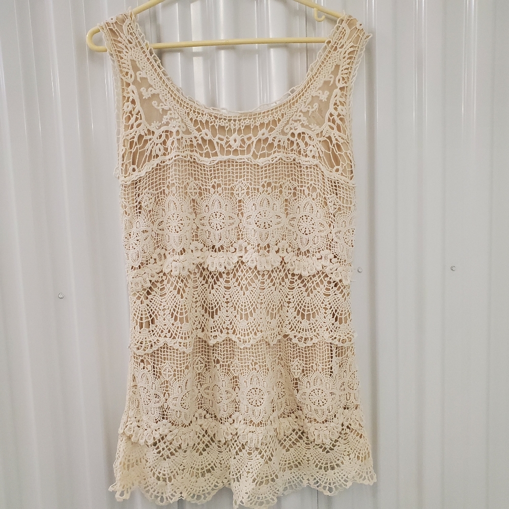 Dressbarn | Tiered Embroidered Tunic Top